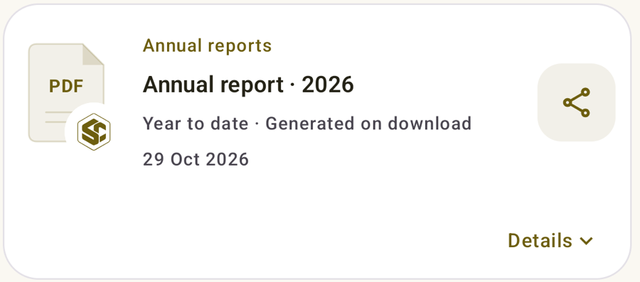 Actual annual report card in the app document library.